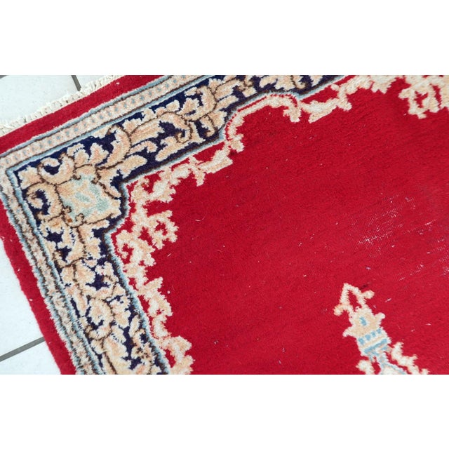 1950s 1950s, Vintage 1950s Persian Kerman Rug 2' X 4' For Sale - Image 5 of 11