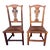 A Pair of New England Tiger Maple Chippendale Side Chairs With Rush Seats, Circa 1800 For Sale
