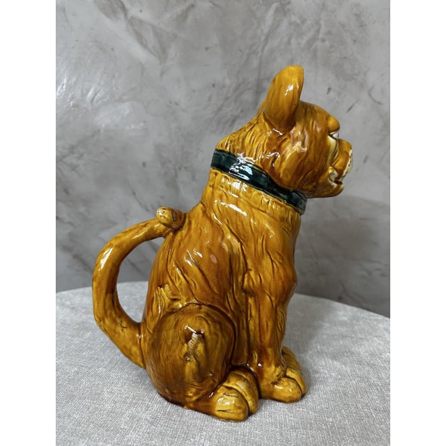 Ceramic Earthenware Dog Pitcher, 1890 For Sale - Image 7 of 11