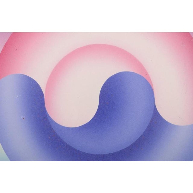 Modern R, Wagner, Geometric Composition, 1970, Oil on Board For Sale - Image 3 of 9