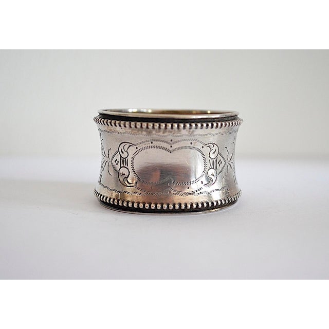 Baroque Antique Biedermeier 800 Silver Napkin Rings, 1880s, Set of 2 For Sale - Image 3 of 5