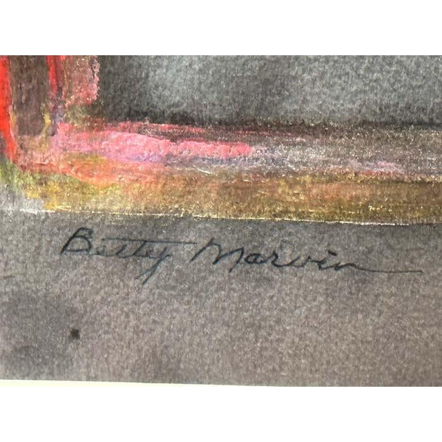 "Floating Frame" Abstract Purple and Grey by Betty Marvin For Sale - Image 4 of 7