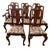 Late 20th Century Henkel Harris Set of 8 Queen Anne Wild Black Cherry Dining Chairs 2 Armchairs For Sale