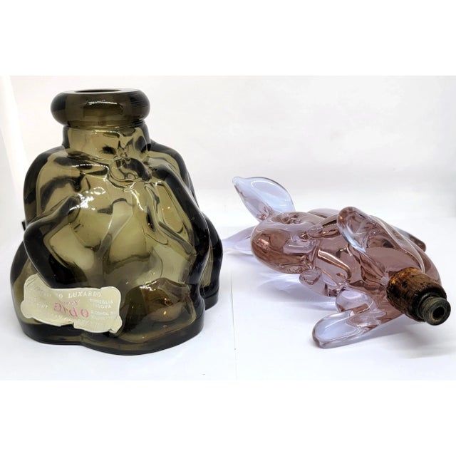 Glass Archimede Seguso for Girolamo Luxardo Alabastro Murano Squirrel 1960's Decanter Glass Sculpture Signed For Sale - Image 7 of 12