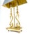 Adjustable Shade Swans Lire Looking Base Heavy Solid Brass Base Table Lamp MINT!