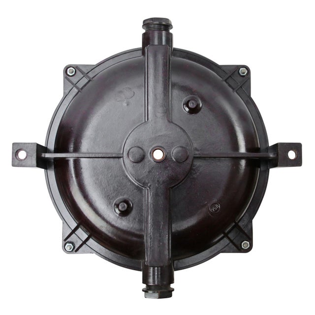 Industrial Mid-Century Industrial Bakelite and Frosted Glass Sconces For Sale - Image 3 of 5