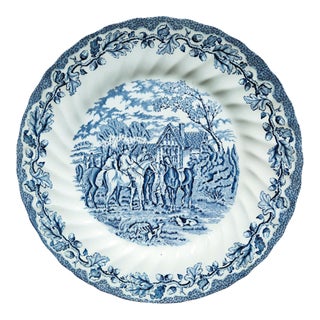 Myott Country Life Blue & White Dinner Plate For Sale