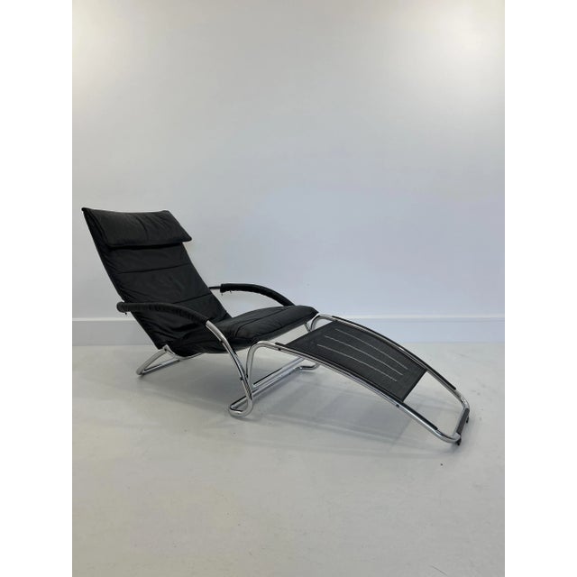Leather Rocking Chair by Jochen Hoffman, 1980s For Sale - Image 11 of 15