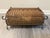 1990s Vintage Mid Century Modern Black Iron & Wicker Rattan Magazine Rack For Sale - Image 5 of 5