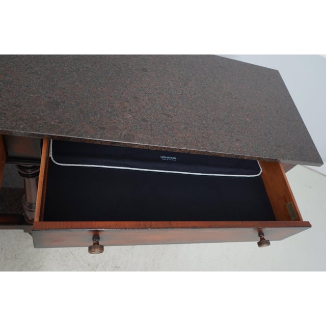 Henredon Henredon Acquisitions Granite Top Console Table For Sale - Image 4 of 18