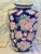Vintage Floral and Fruit Chinoiserie Blue Gold Pink Jardiniere Vase For Sale In Naples, FL - Image 6 of 12