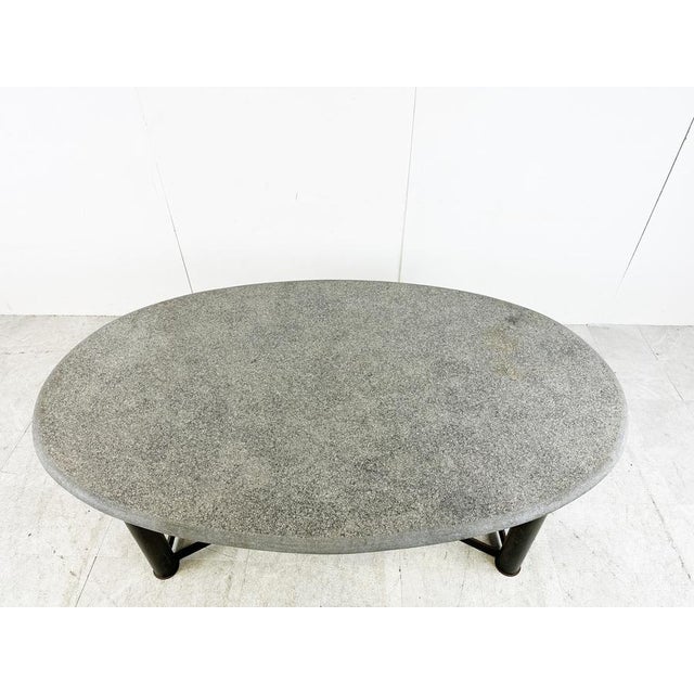 Brutalist Oval Dining Table by Jan Vlug, 1970s For Sale - Image 3 of 12
