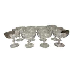 Mid 20th Century Steuben Signed Frederick Carder "6268" Champagne/Craft Cocktail Coupes- Set of 12