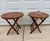 Contemporary 1970s Pair of Folding Bamboo and Rattan Round Side Tables For Sale - Image 3 of 10