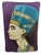 Vintage needlepoint pillow of Nefertiti and Egyptian pharaoh. Purple needlepoint with blue, gold and other colors. The...