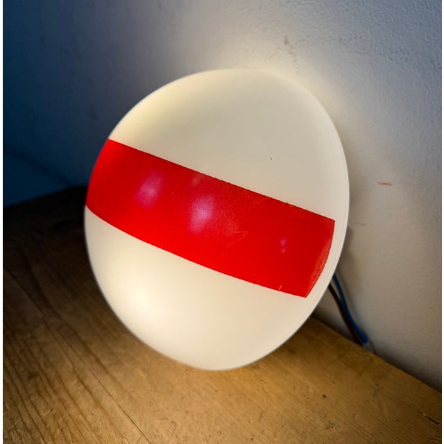 Vintage Emergency Wall Light in Iron and Milk Glass, 1960s For Sale - Image 11 of 12