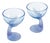 Vintage Italian Sapphire Blue Jerba Dessert Glasses from Bormioli Rocco, 1980s, Set of 2 For Sale