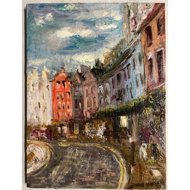 2020s Scottish Street Scene, Oil Painting, by Van Ness For Sale - Image 5 of 9
