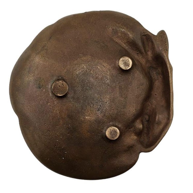 French Art Nouveau Signed a.j. Vaast Bronze Nymph Catchall Dish For Sale - Image 9 of 9