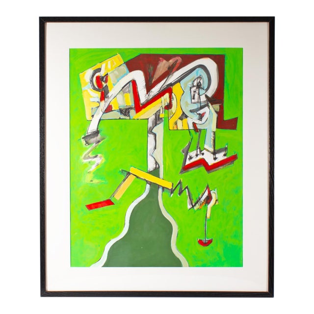 Abstract Mixed Media Painting by James L. Bruch For Sale