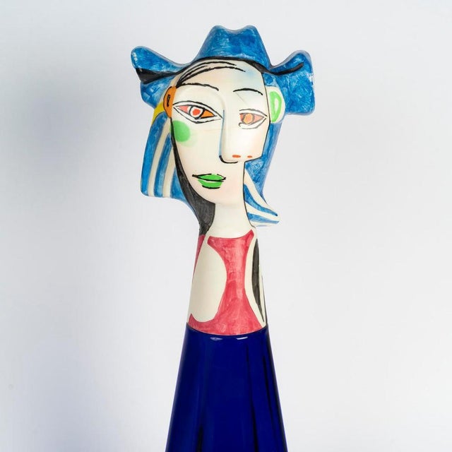 Giant, bottle, mock perfume bottle by Marina Picasso, 20th century. Giant, mock perfume bottle by Marina Picasso, glazed...