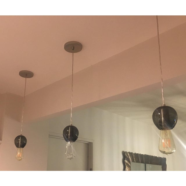 Contemporary Organic Modern Exposed Socket Monopoint Pendant Trio Lights by Tracy Glover - Set of 3 For Sale - Image 3 of 12