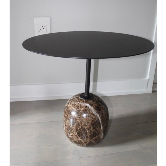 Italian &Tradition Marble and Steel Oval Lato Side Table Chairish