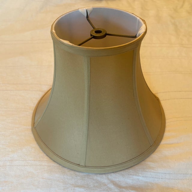Tan Restoration Hardware Bell Shape Lamp Shade For Sale - Image 8 of 9