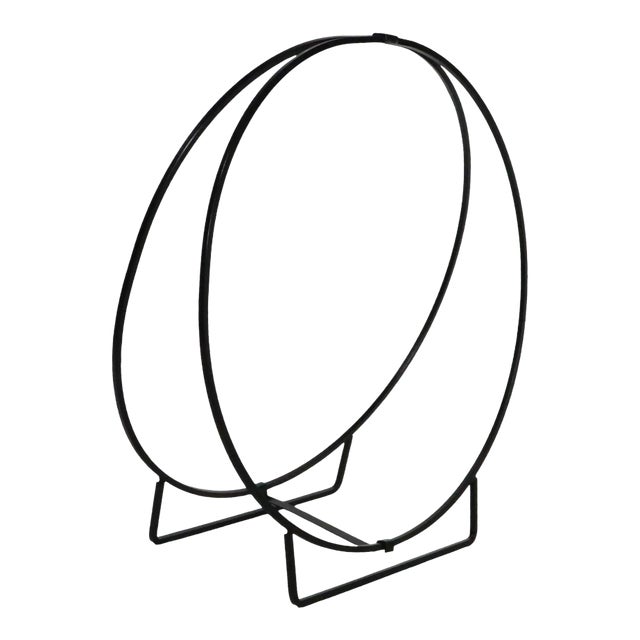 Large Wrought Iron Mid Century Log Holder C 1950/1970's For Sale