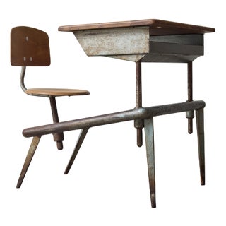No. 800 Single-Seat School Desk by Jean Prouvé, 1952 For Sale