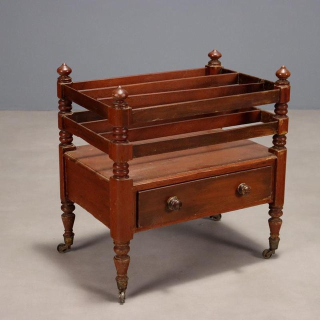 Brown Vintage Mahogany Magazine Rack For Sale - Image 8 of 8