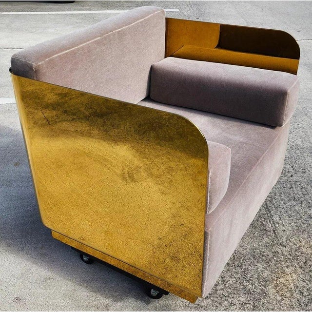 Andrew Martin Andrew Martin Polished Metal Occasional Chair For Sale - Image 4 of 9