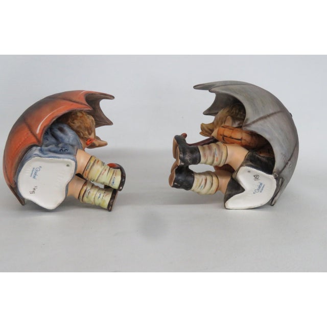 Goebel W Germany Hummel Large Figurines Pair of 2 Umbrella Girl and Boy 5207b For Sale - Image 16 of 16
