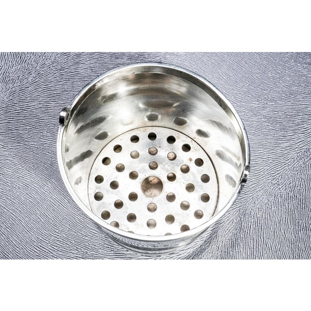 1960s Classic Vintage Mid Century Modern MCM Banded Silverplate Ice Bucket Barware Home Decor For Sale - Image 11 of 17