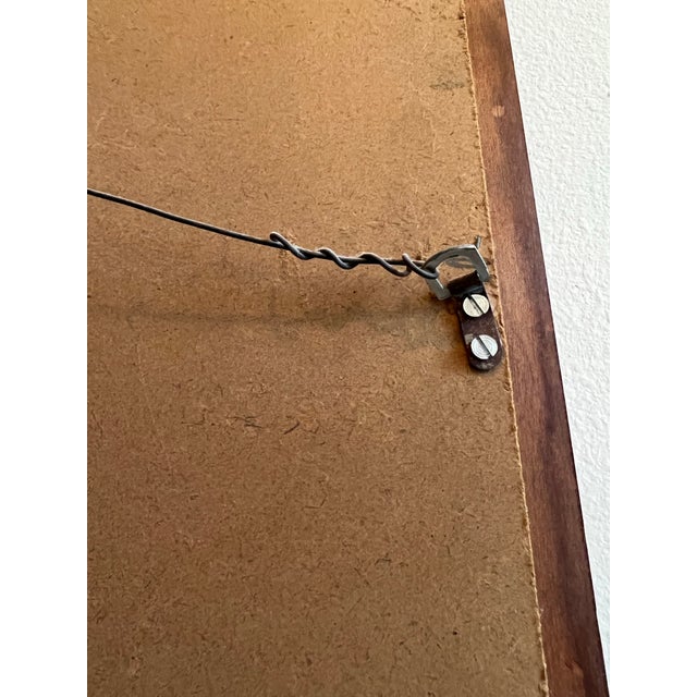 Wood Mid 20th Century Wood Mirror With Brass American Eagle by Tell City For Sale - Image 7 of 7