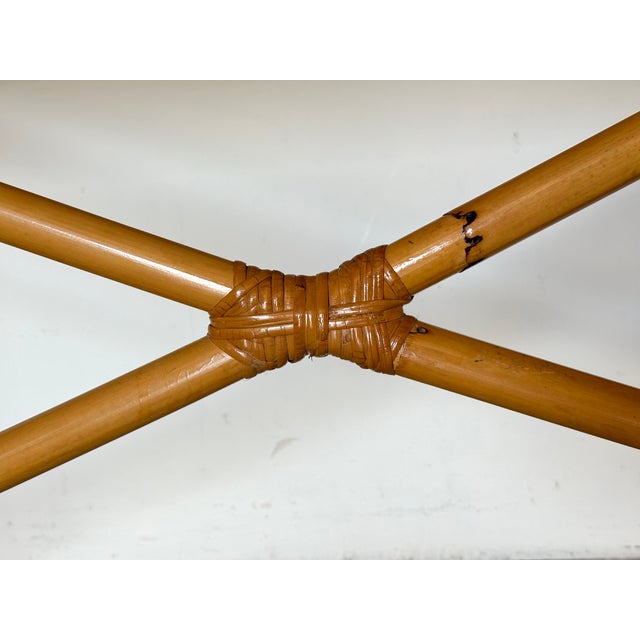 Wood Vintage Wicker and Bamboo Desk, 1970s For Sale - Image 7 of 13