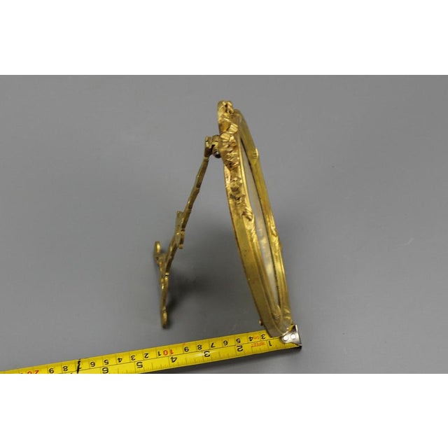 Early 20th Century French Louis XVI Bronze Oval Desktop Picture Frame, 1890s For Sale - Image 14 of 16