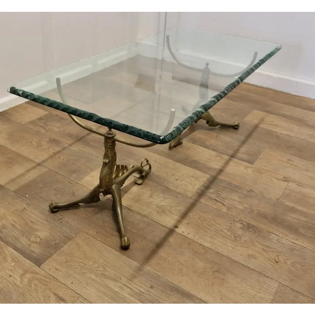 Mid-Century Brass and Glass Coffee Table, 1960s For Sale - Image 6 of 13