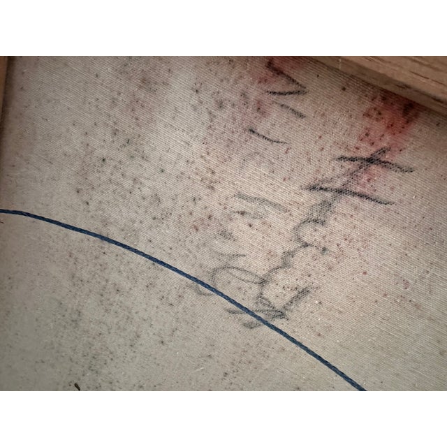 Blue 1990s Female Nude Painting, Framed For Sale - Image 8 of 9