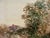Original watercolor on textured paper attributed to Frank Henry Mason, depicting a tranquil waterside landscape with a...