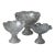 Circa 1920 Antique Pressed Glass Punch Bowls & Compote Set- 3 Pieces For Sale