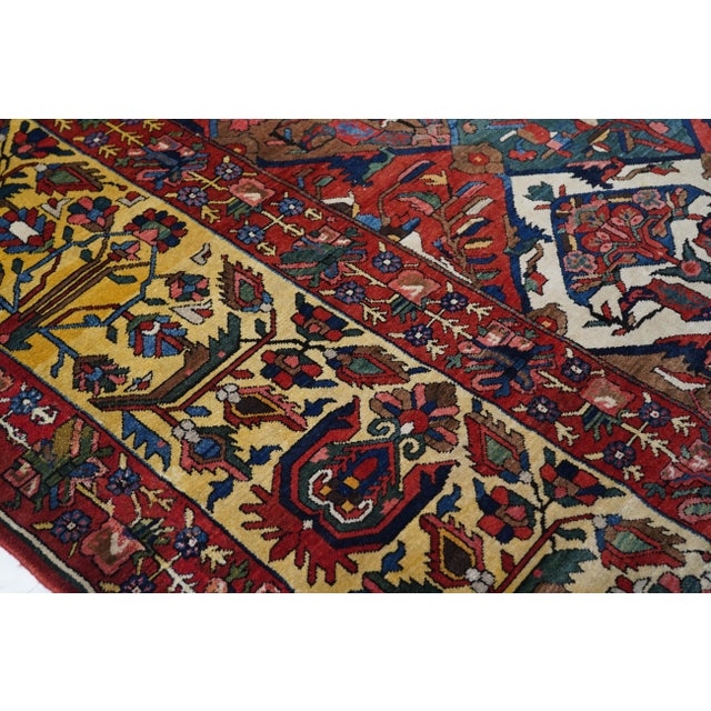 Textile 1930s Vintage Bakhtiari Rug 12'10'' X 18'8'' For Sale - Image 7 of 11