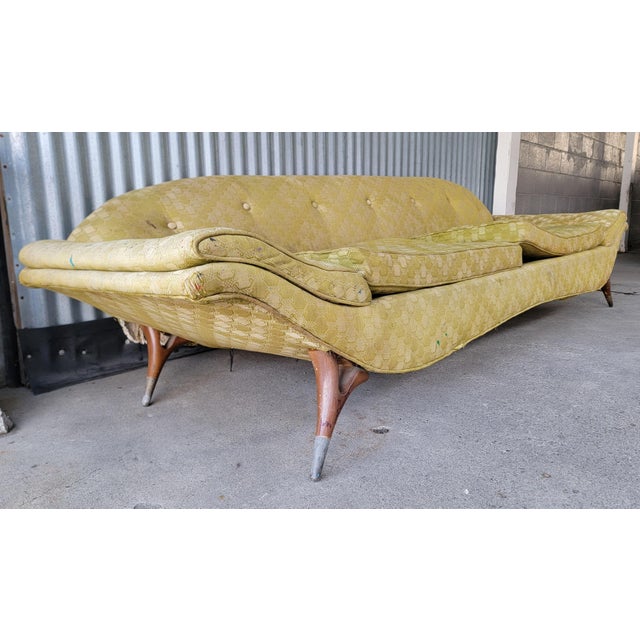 1950s Karpen of California Sculptural Gondola Sofa For Sale - Image 5 of 12