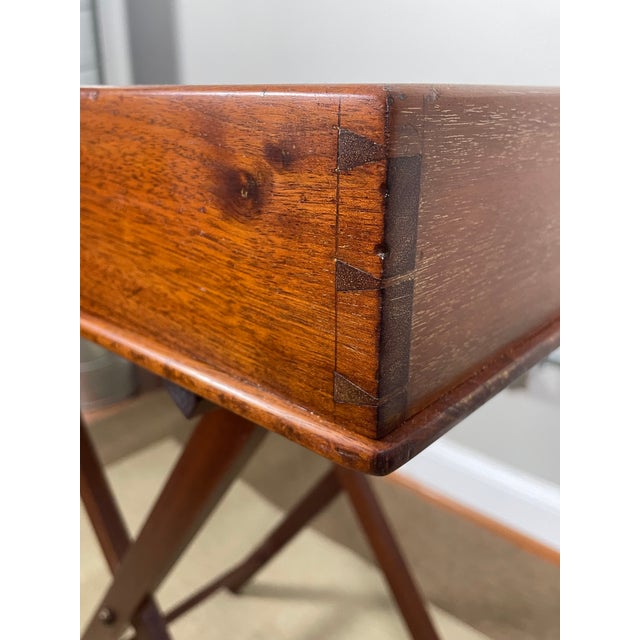 19th Century Marked Butler Tray on Stand in Mahogany -- 19th Century For Sale - Image 5 of 11