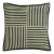 Kora Striped Green Cotton Jute Throw Pillow For Sale