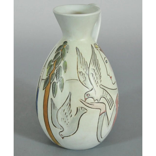 Stalhane And Nylund for Rorstrand 1960 Hand Painted Carl Harry Stalhane Rorstrand Pitcher Bowl Cup - 3 Piece Group For Sale - Image 4 of 12