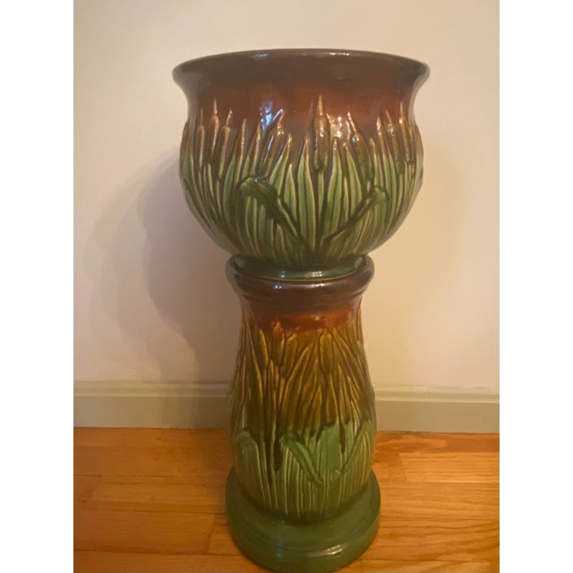 Antique Robinson Ransbottom Jardiniere & Pedestal Pottery