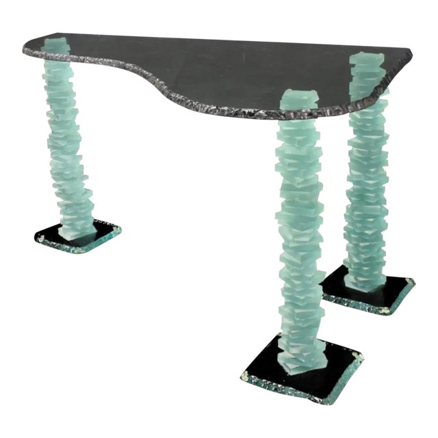 Modernist Sculptural Glass Table in Manner of Danny Lane For Sale