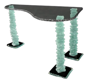 Modernist Sculptural Glass Table in Manner of Danny Lane
