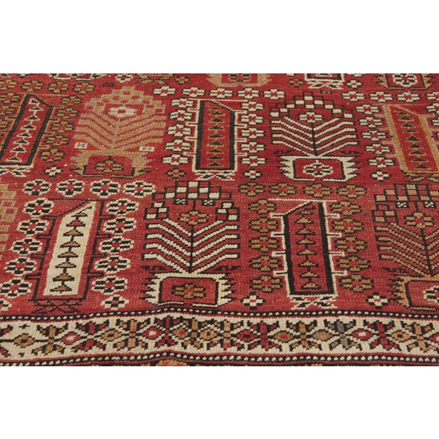 Early 20th Century Antique Caucasian Shirvan Rug, 04'00 X 05'09 For Sale - Image 5 of 10